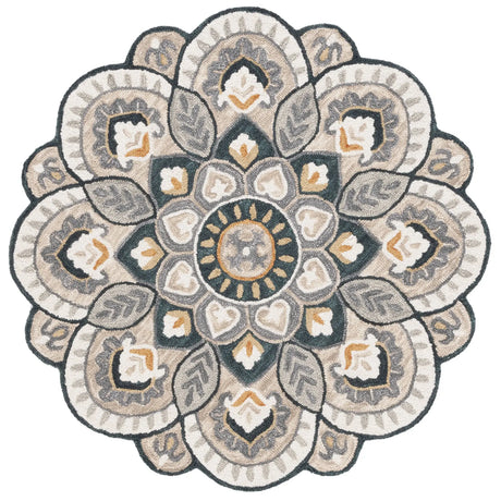 Safavieh Novelty 5'-0" x 5'-0" Rug in Beige / Navy