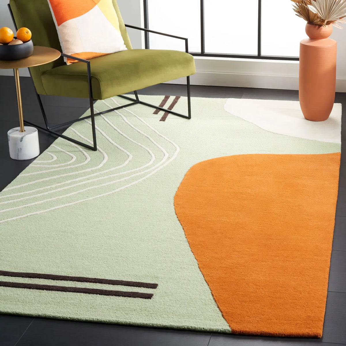 Safavieh Rodeo Drive 4'-0" x 6'-0" Rug in Green / Rust