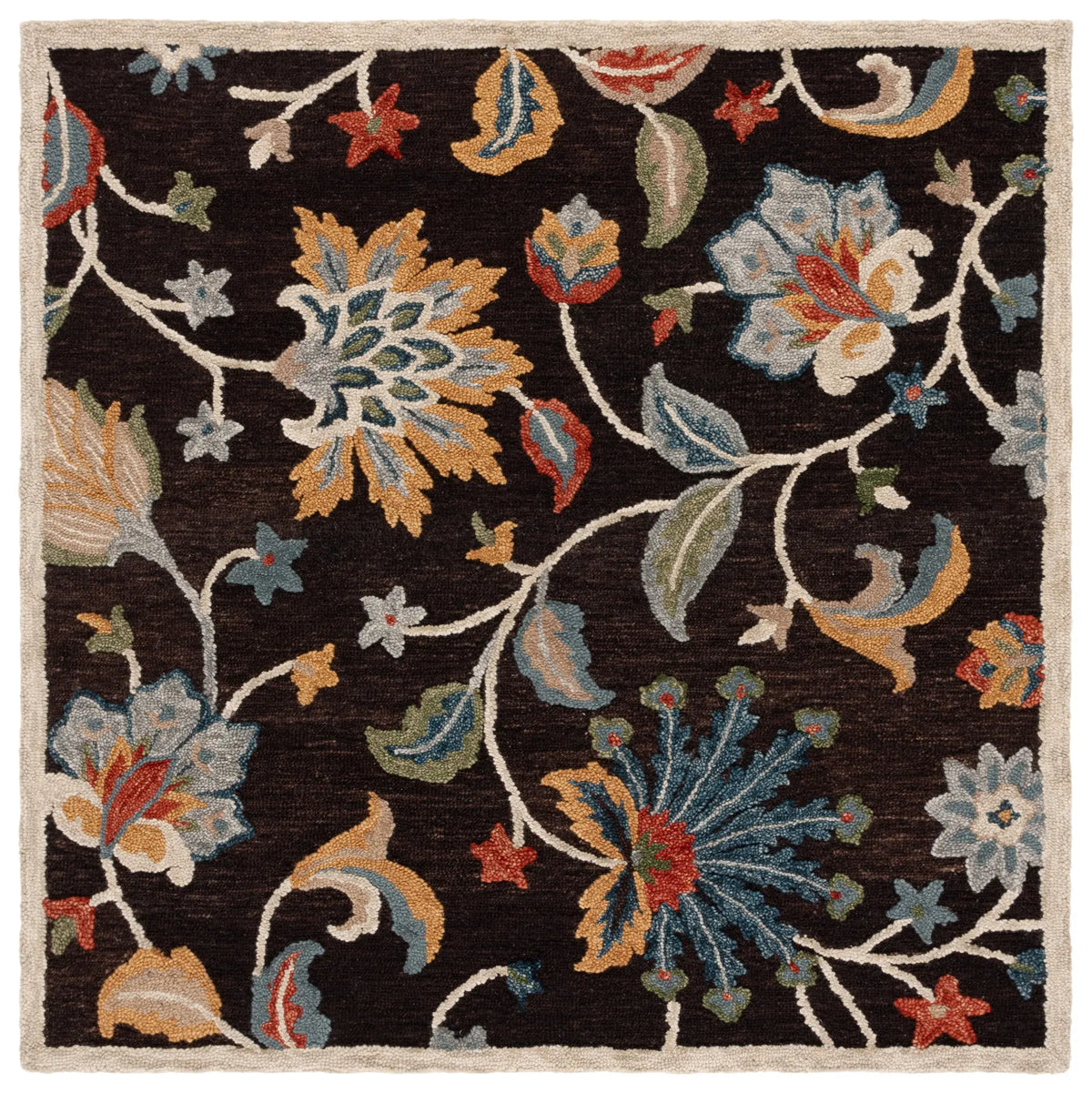 Safavieh Blossom 6'-0" x 6'-0" Rug in Brown / Yellow