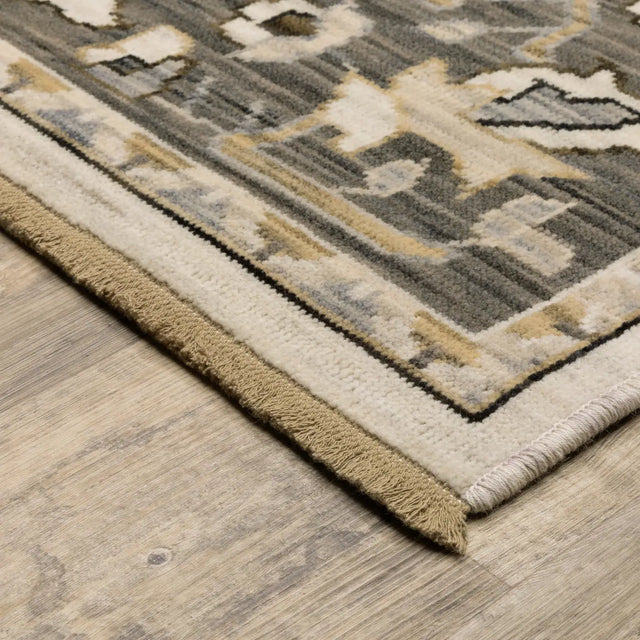 Oriental Weavers Sphinx Acacia ACA06 Grey Rugs - corner detail