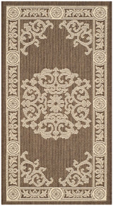Safavieh Courtyard 2'-0" x 3'-7" Rug in Chocolate / Natural