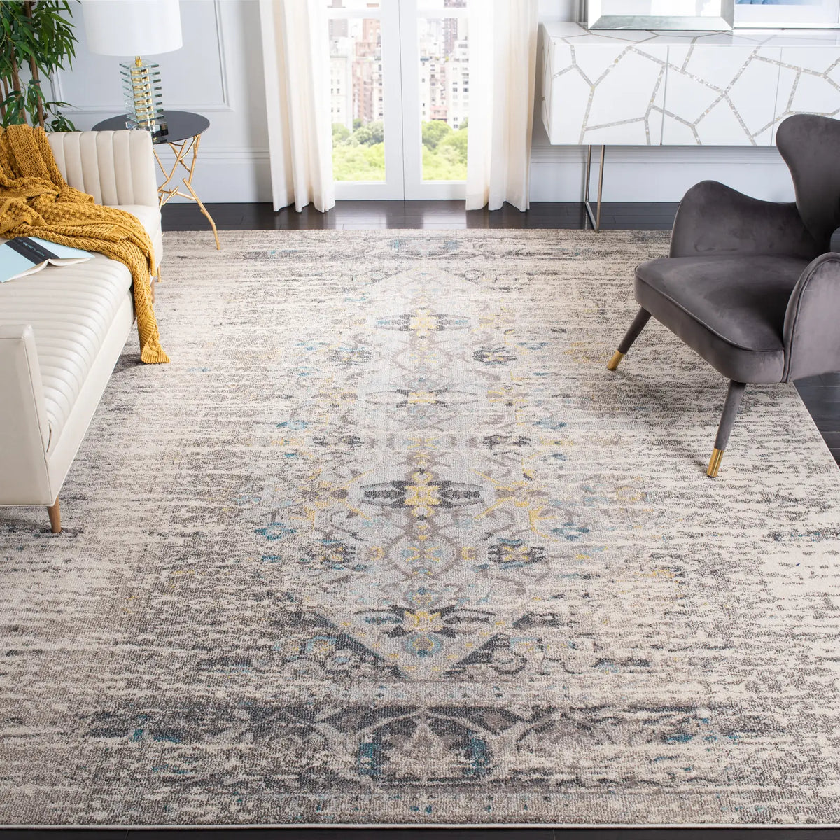 Safavieh Monaco 10'-0" x 14'-0" Rug in Grey / Multi