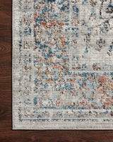 Loloi Bianca Bia-02 Stone/Multi Rugs - corner on wood