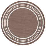 Safavieh Cabana 6'-7" x 6'-7" Rug in Brown / Ivory