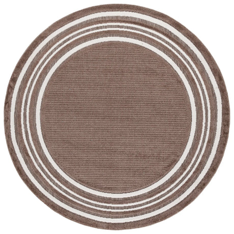 Safavieh Cabana 6'-7" x 6'-7" Rug in Brown / Ivory