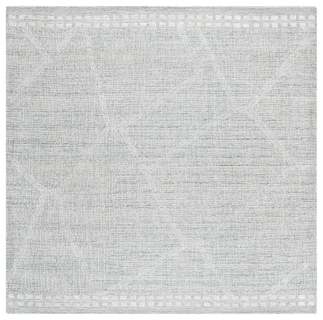 Safavieh Abstract 6'-0" x 6'-0" Rug in Light Grey / Ivory
