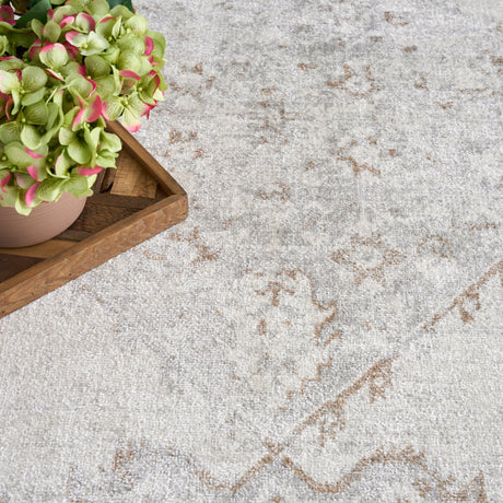 Nourison Astra Machine Washable ASW11 Machine Made Grey Rug