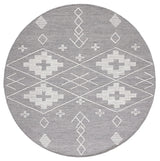 Safavieh Kilim 6'-0" x 6'-0" Rug in Grey / Ivory