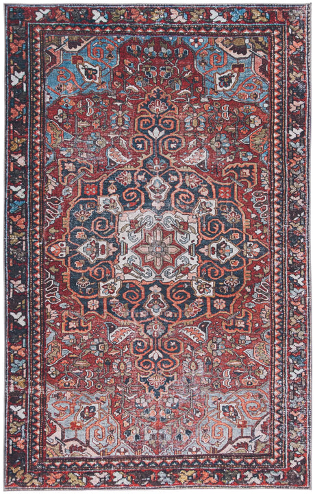 Safavieh Tucson 4'-0" x 6'-0" Rug in Red / Navy