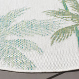 Safavieh Courtyard 6'-7" x 6'-7" Rug in Ivory / Green