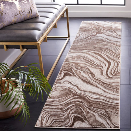 Safavieh Meadow 500 2'-0" x 8'-0" Rug in Brown / Beige