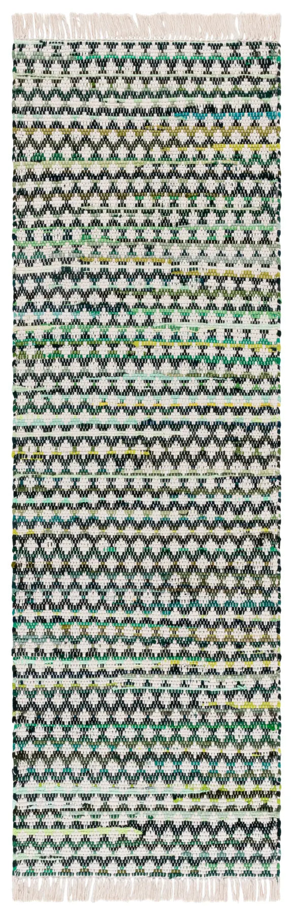 Safavieh Montauk 2'-3" x 8'-0" Rug in Green / Ivory