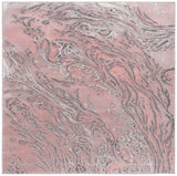 Safavieh Meadow 500 6'-7" x 6'-7" Rug in Light Grey / Pink