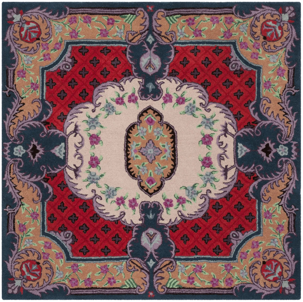 Safavieh Bellagio 5'-0" x 5'-0" Rug in Ivory / Pink