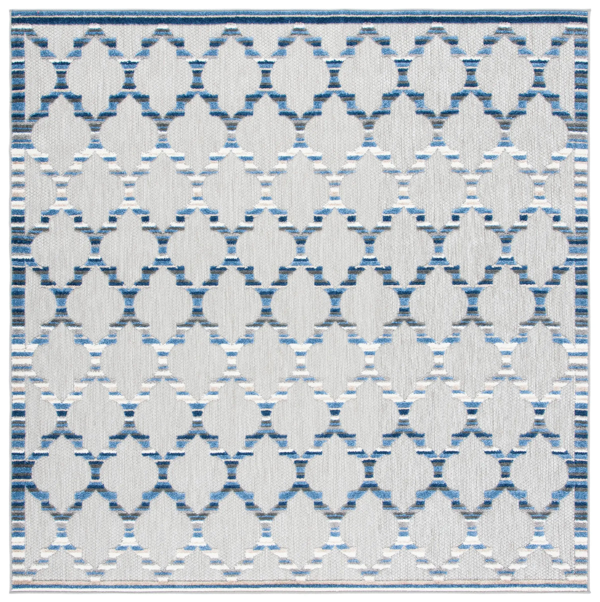 Safavieh Cabana 6'-7" x 6'-7" Rug in Grey / Blue