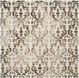 Safavieh Dip Dye 7'-0" x 7'-0" Rug in Ivory / Chocolate