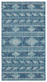 Safavieh Courtyard 2'-0" x 3'-7" Rug in Navy / Aqua