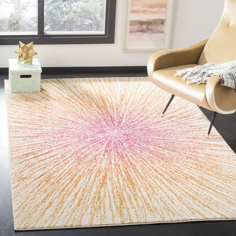 Safavieh Evoke 4'-0" x 6'-0" Rug in Fuchsia / Cream