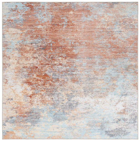 Safavieh Malibu 6'-0" x 6'-0" Rug in Rust / Aqua
