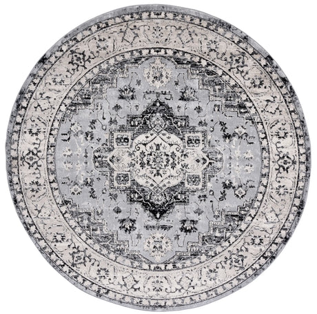 Safavieh Brentwood 6'-7" x 6'-7" Rug in Grey / Black
