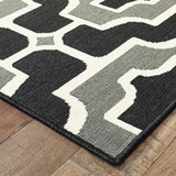 Oriental Weavers Sphinx Marina 1491Z Black / Grey Rugs - corner detail