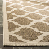 Safavieh Courtyard 4'-0" x 5'-7" Rug in Brown / Bone