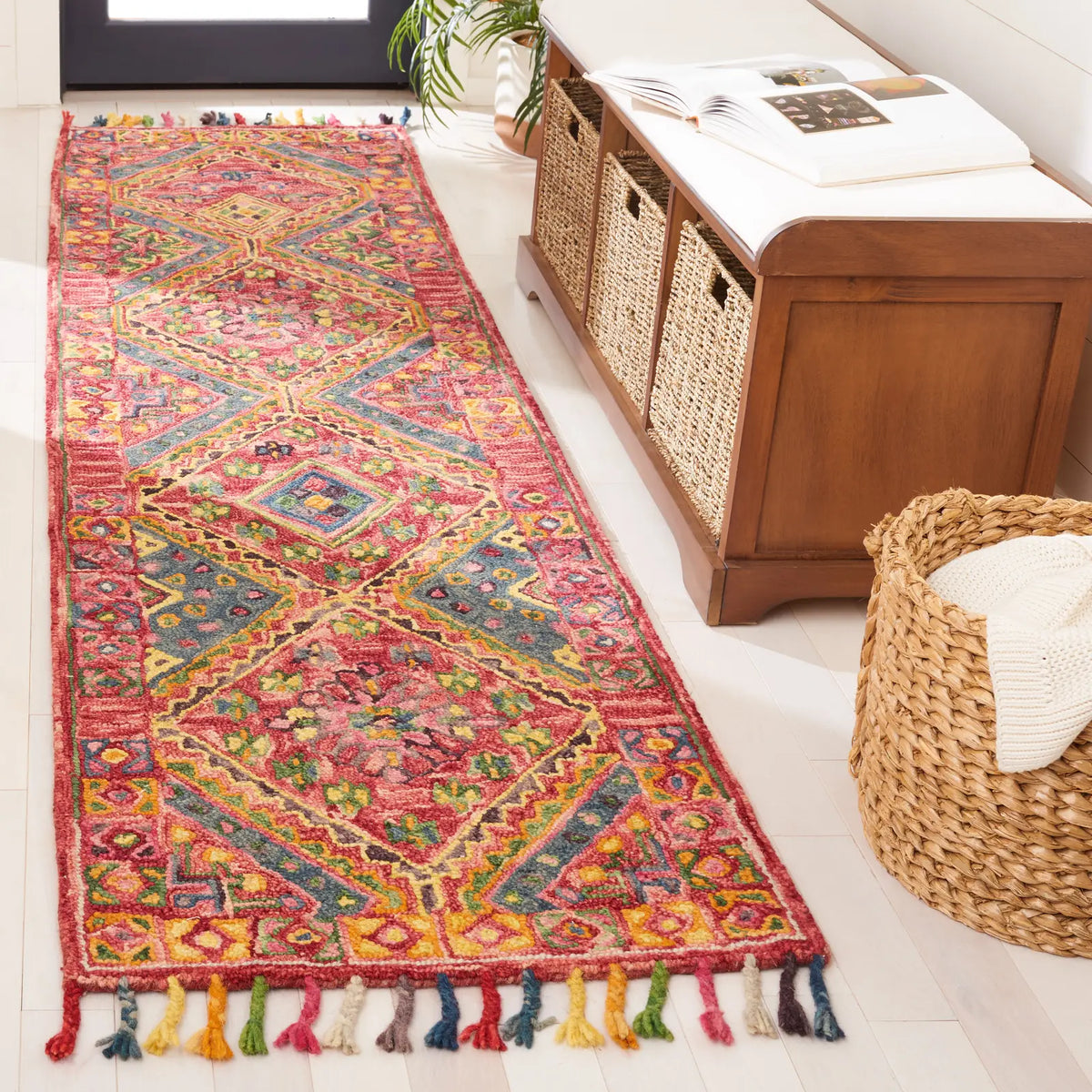 Safavieh Aspen 2'-3" x 11'-0" Rug in Red / Blue