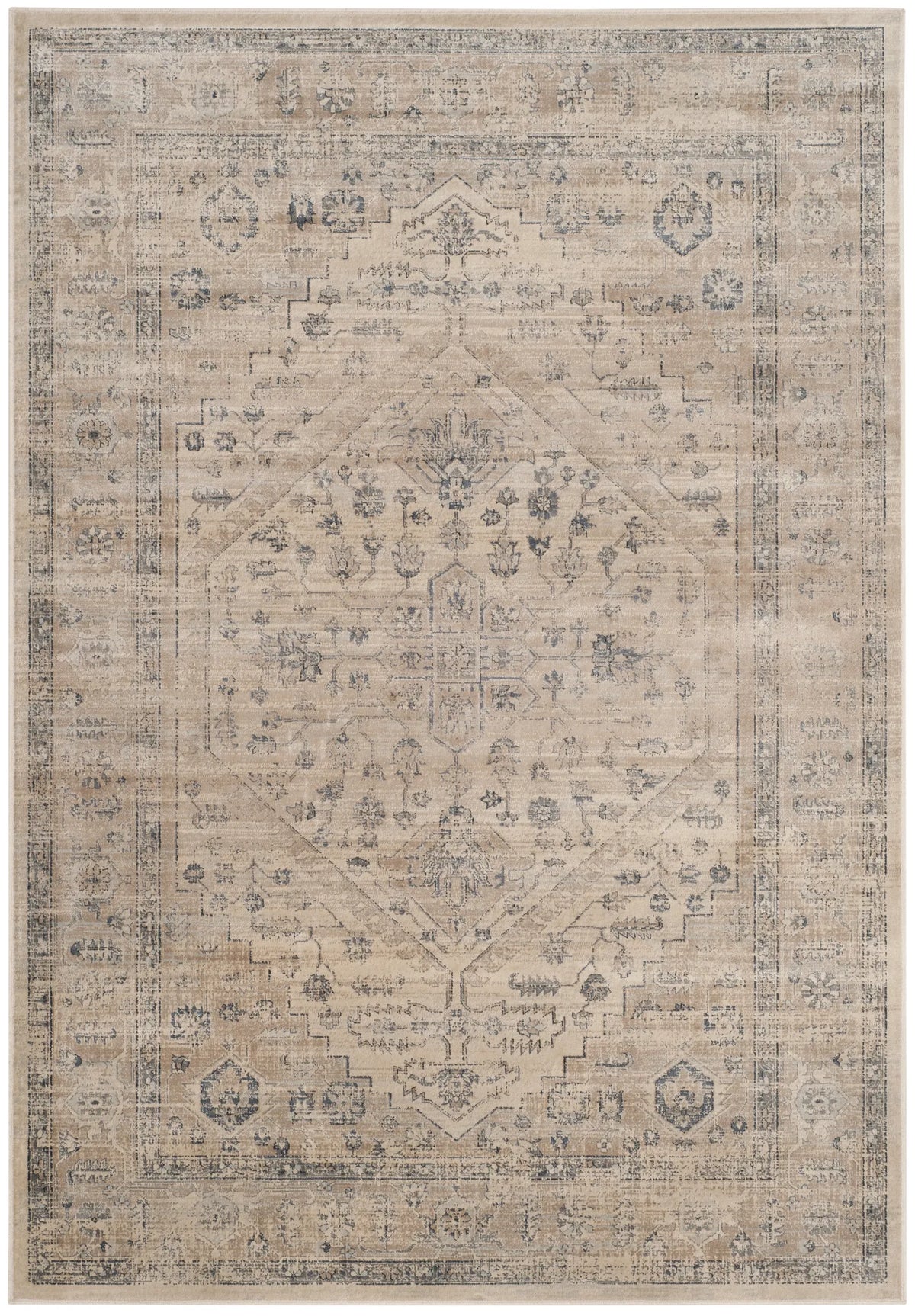 Safavieh Vintage 4'-0" x 5'-7" Rug in Stone / Blue