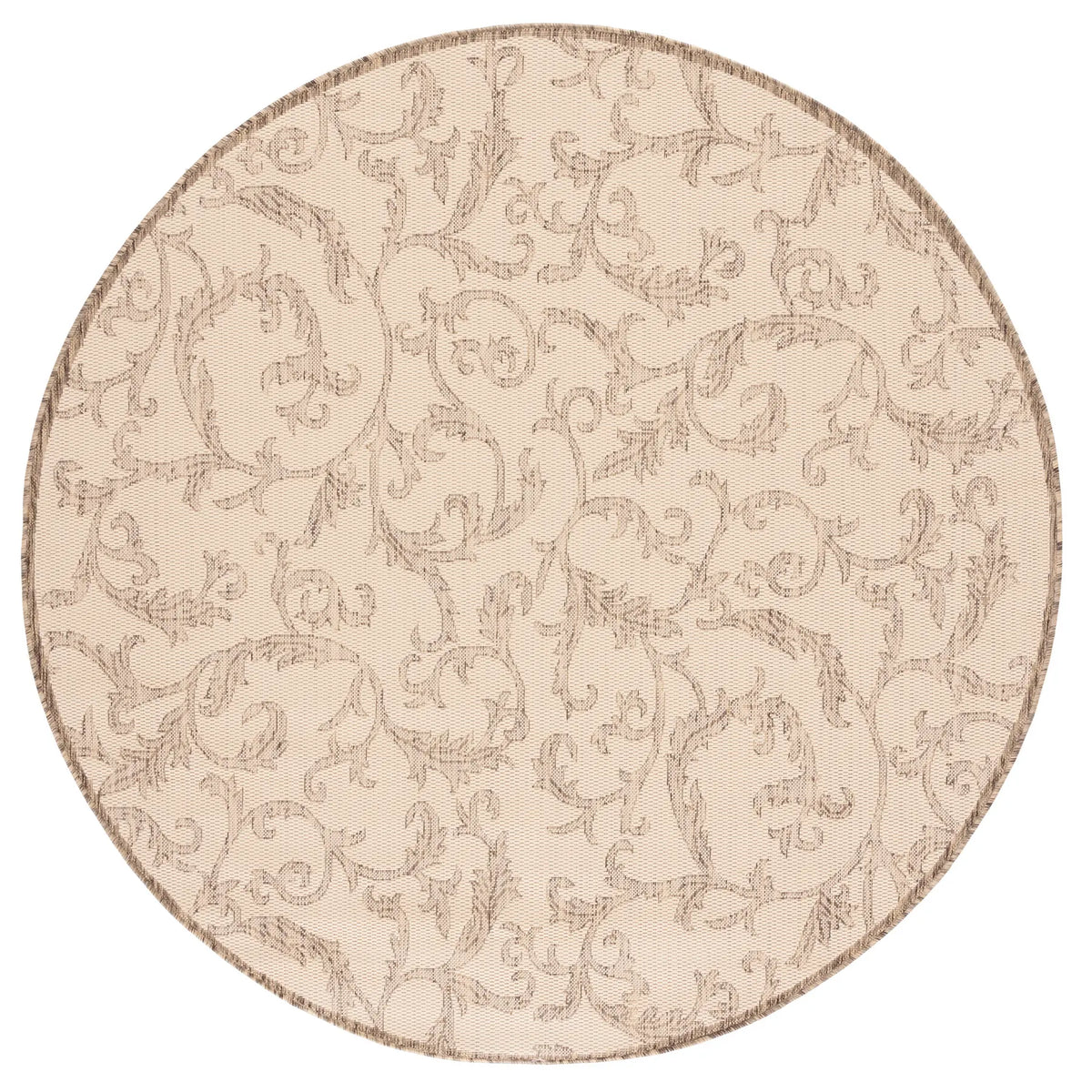 Safavieh Courtyard 6'-7" x 6'-7" Rug in Natural / Brown