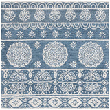 Safavieh Micro-Loop 5'-0" x 5'-0" Rug in Blue / Ivory