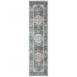 Oriental Weavers Machine Washable Charleston Cha01 Blue/ Ivory Rug - runner