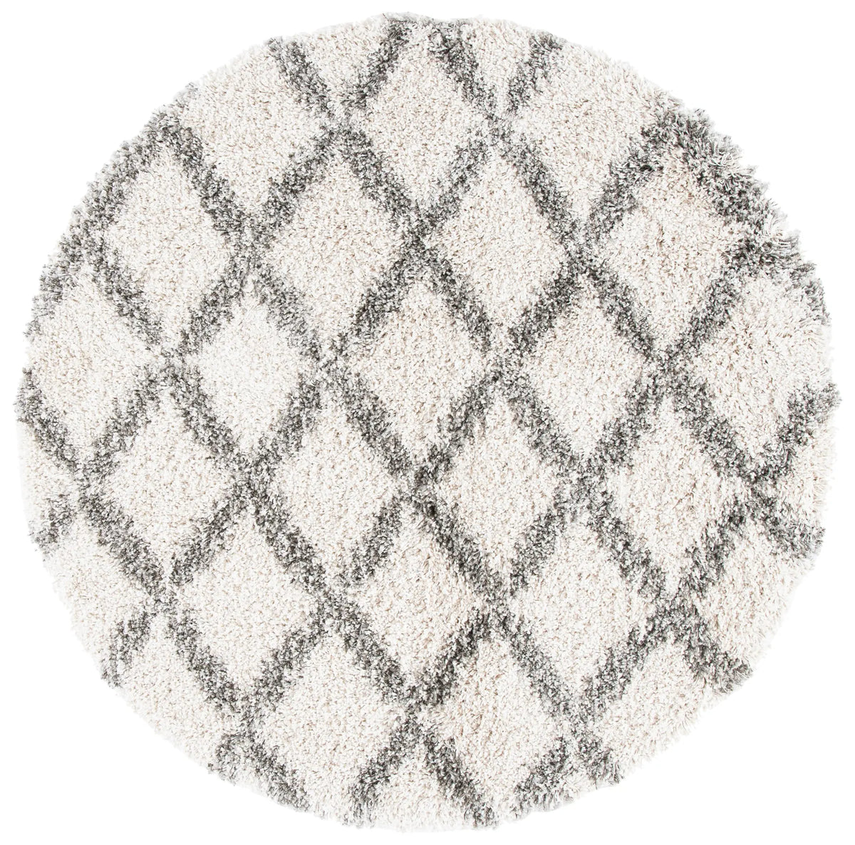 Safavieh Hudson Shag 5'-0" x 5'-0" Rug in Ivory / Grey