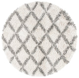 Safavieh Hudson Shag 5'-0" x 5'-0" Rug in Ivory / Grey