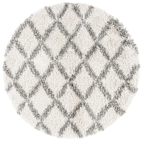 Safavieh Hudson Shag 5'-0" x 5'-0" Rug in Ivory / Grey