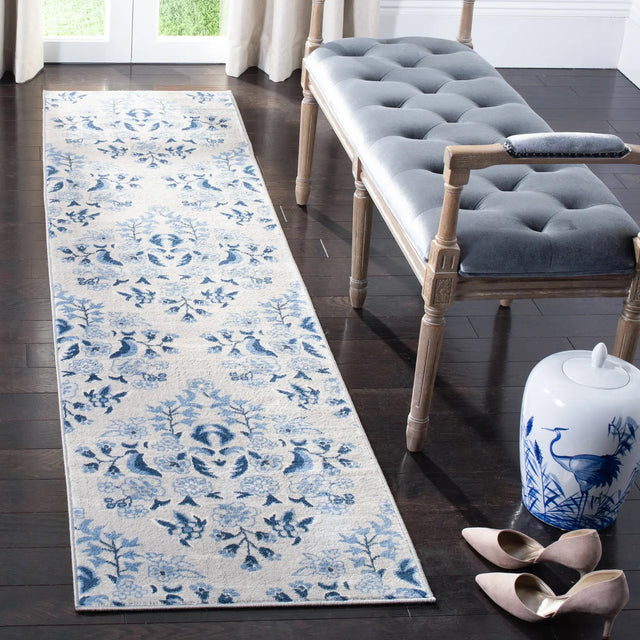 Safavieh Brentwood 2'-0" x 10'-0" Rug in Cream / Blue