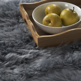 Safavieh Sheep Skin 3'-0" x 5'-0" Rug in Steel Blue