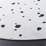 Safavieh Faux Hide 6'-0" x 6'-0" Rug in Ivory / Black