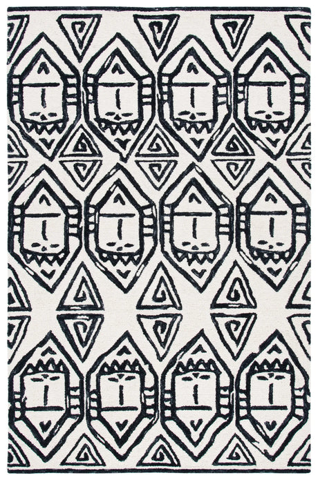 Safavieh Metro 5'-0" x 8'-0" Rug in Black / Ivory
