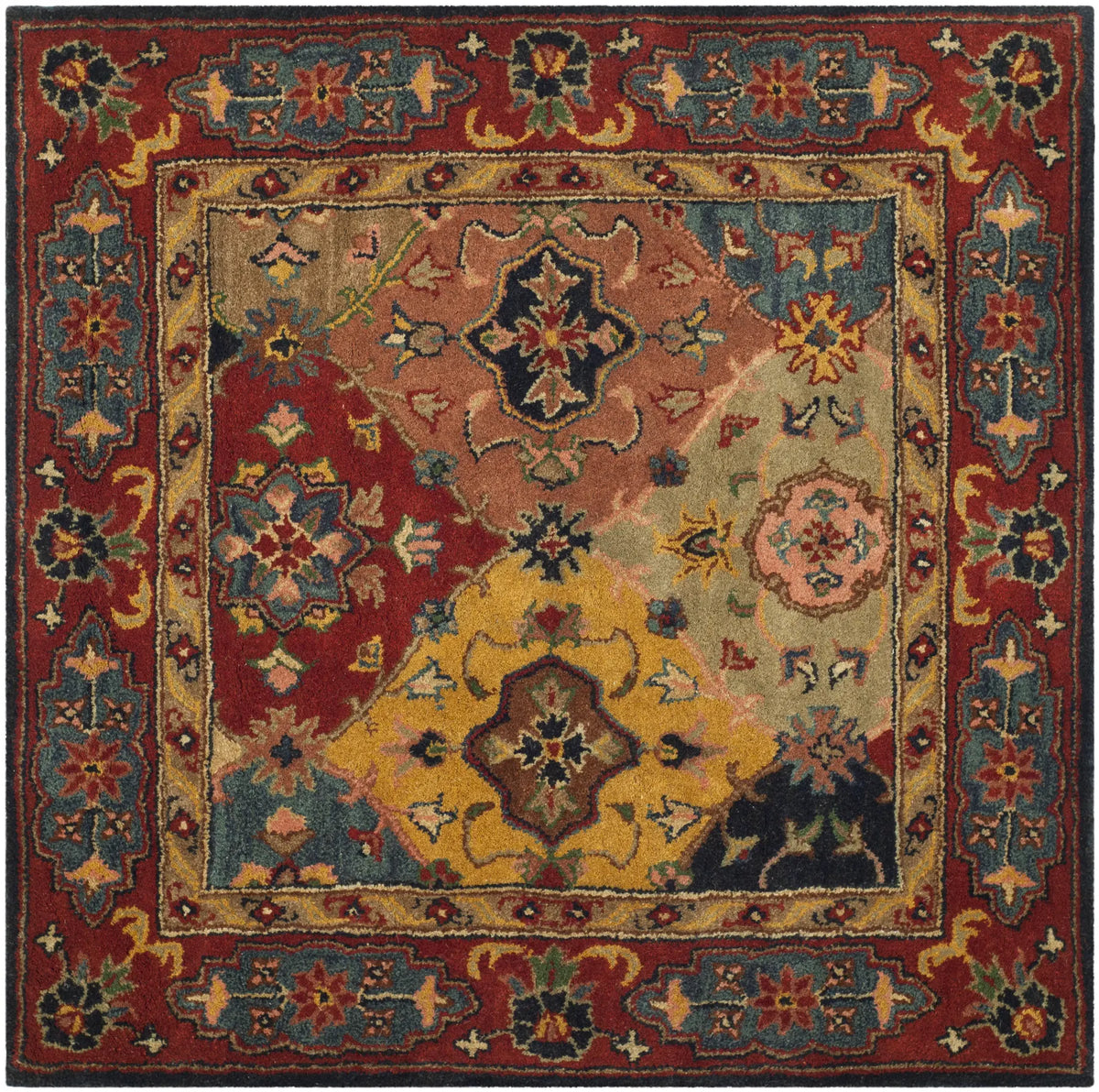 Safavieh Heritage 4'-0" x 4'-0" Rug in Red / Multi
