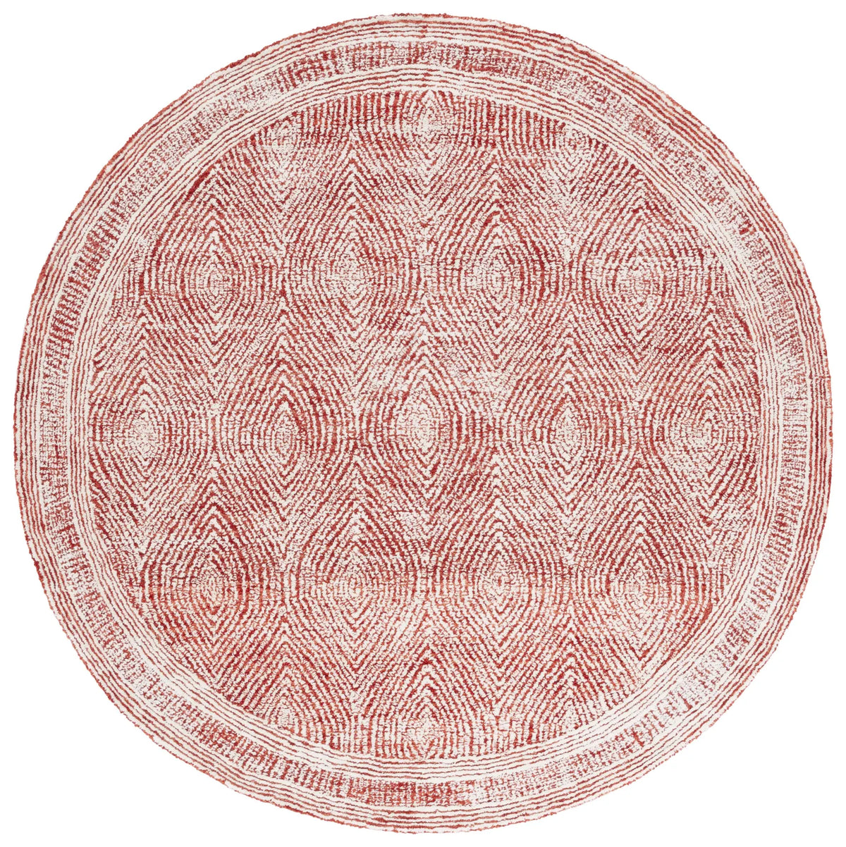 Safavieh Abstract 6'-0" x 6'-0" Rug in Ivory / Red