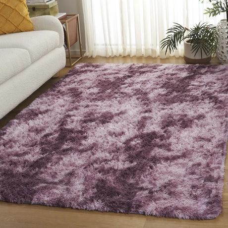 Safavieh Rainbow Shag 4'-0" x 6'-0" Rug in Purple