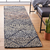 Safavieh Trace 2'-3" x 8'-0" Rug in Navy / Ivory
