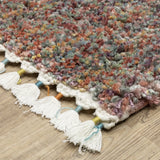 Oriental Weavers Sphinx Axis Ax01A Multi/ Ivory Rug - corner detail