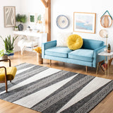 Safavieh Striped Kilim 6'-0" x 9'-0" Rug in Black / Ivory