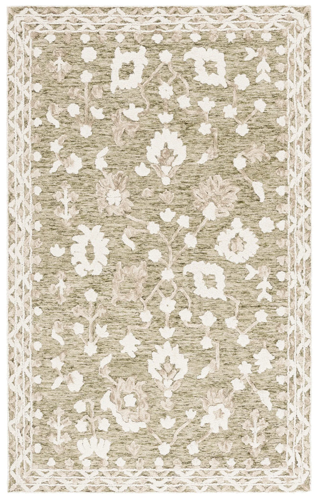 Safavieh Marquee 4'-0" x 6'-0" Rug in Green / Ivory