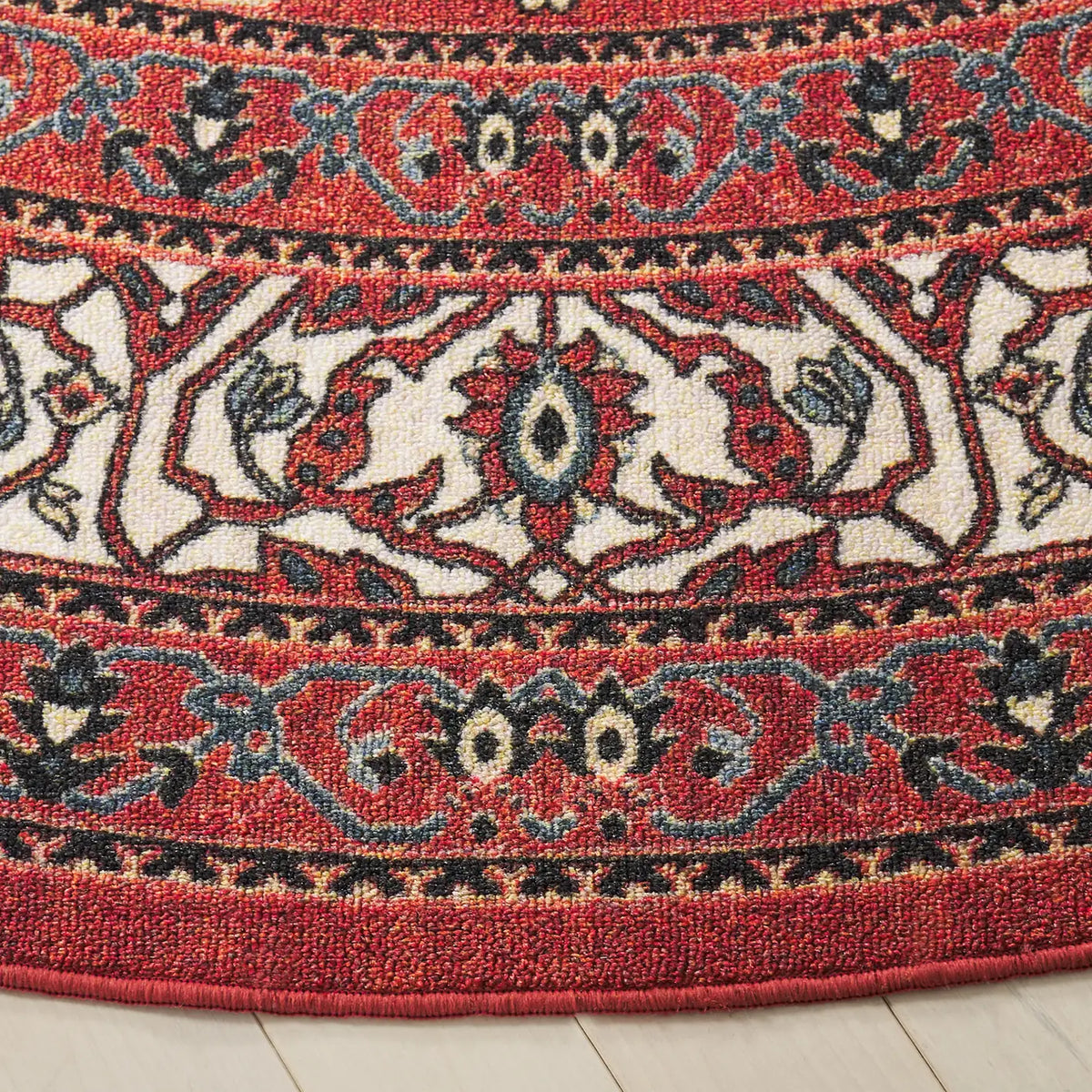 Safavieh Journey 6'-7" x 6'-7" Rug in Red / Ivory