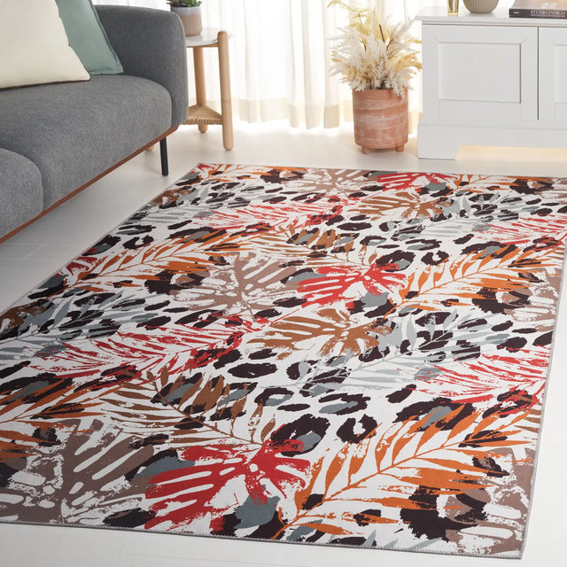 Safavieh Malibu 4'-0" x 6'-0" Rug in Ivory / Rust