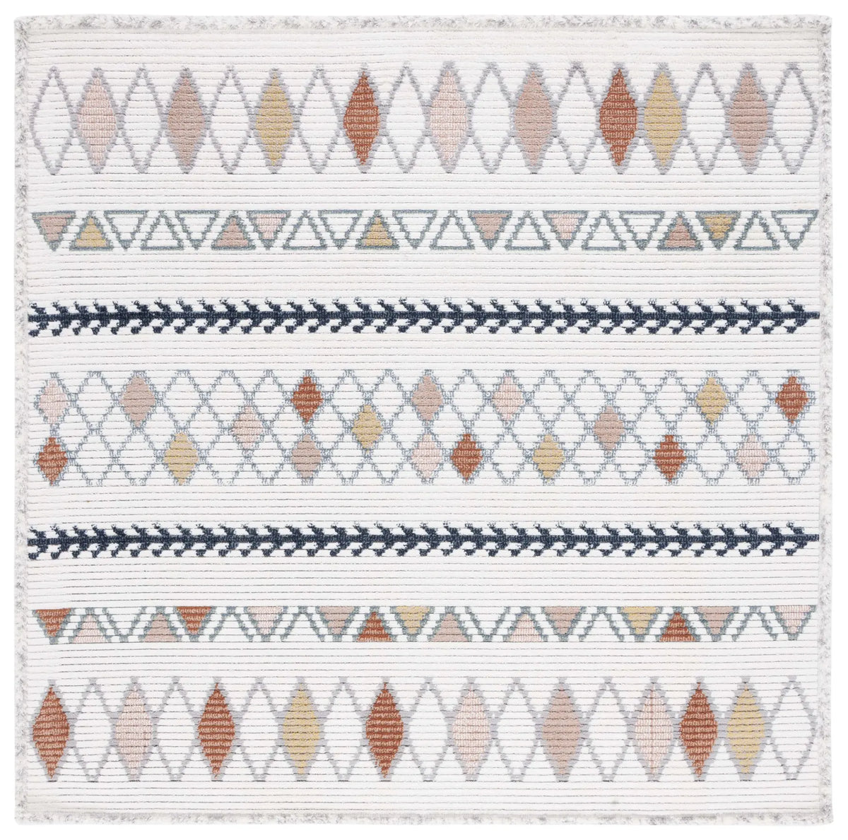 Safavieh Marrakesh 6'-7" x 6'-7" Rug in Ivory / Multi