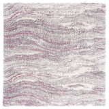 Safavieh Fontana Shag  800 6'-7" x 6'-7" Rug in Pink / Grey