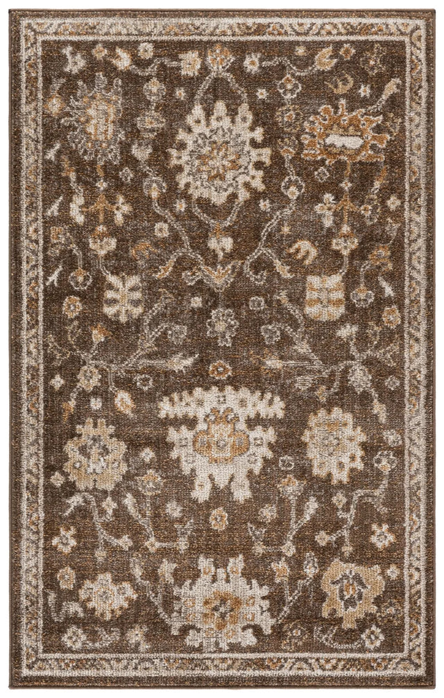 Safavieh Hazel 500 3'-0" x 5'-0" Rug in Brown / Ivory